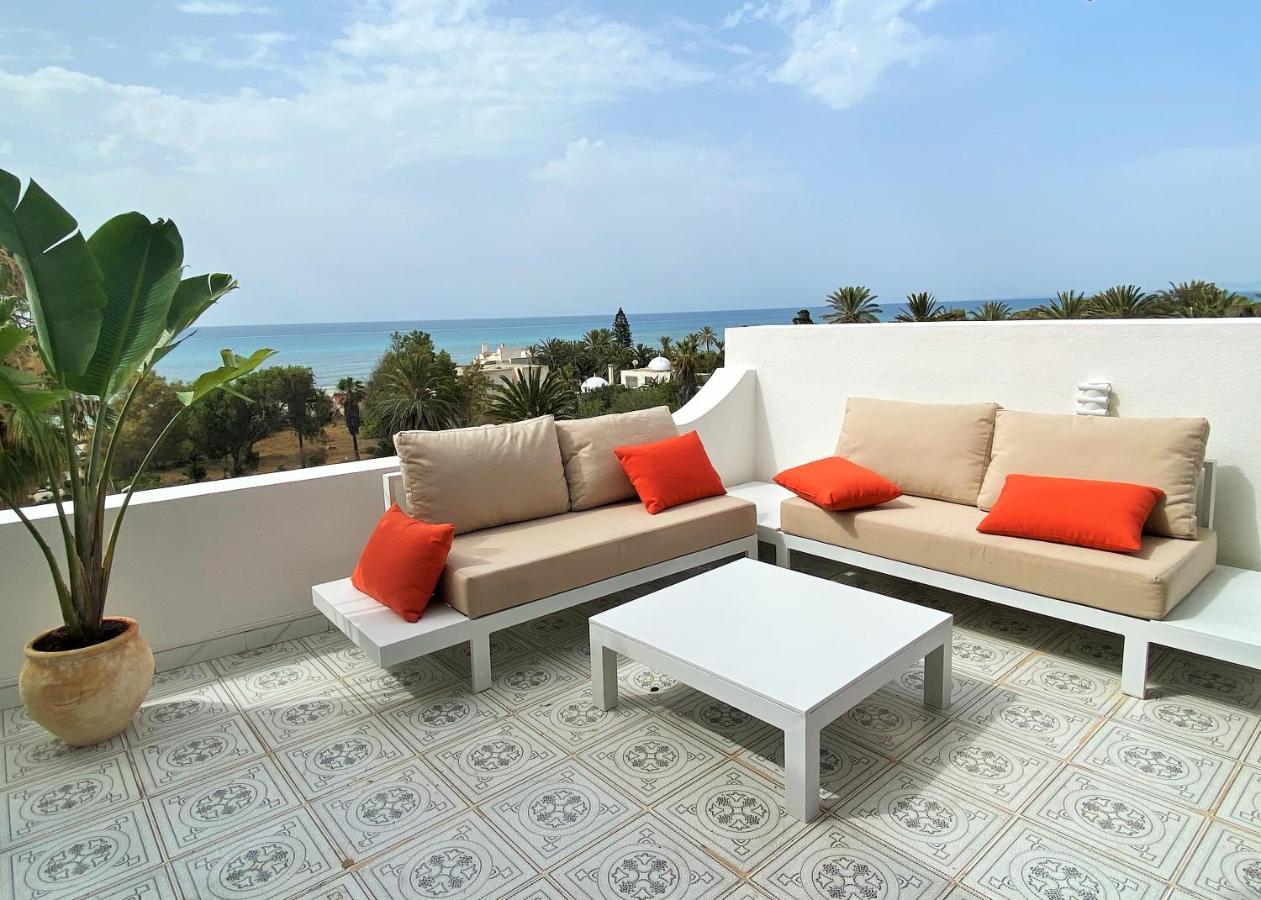 Roof Top Pied Dans L'Eau Panoramic View, 80 Meters From Seaside Hammamet Eksteriør billede