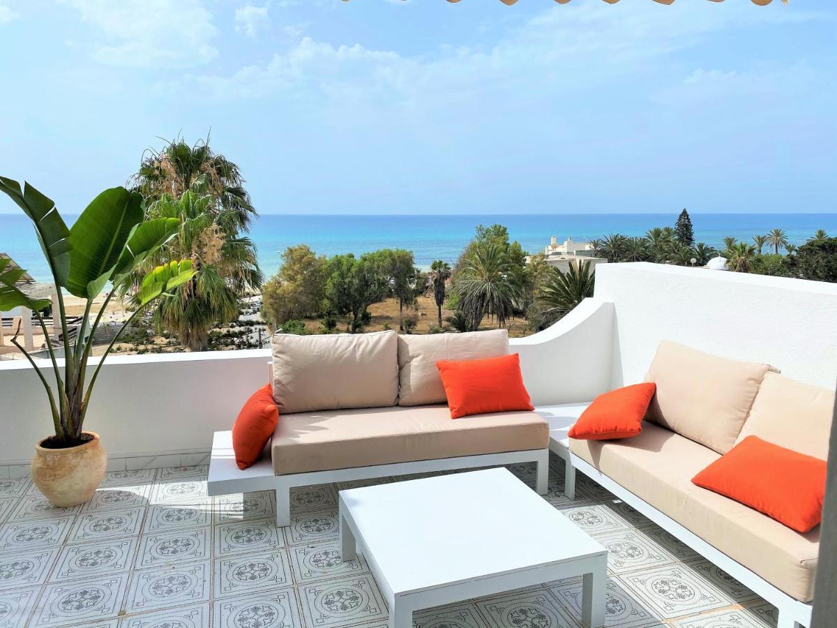 Roof Top Pied Dans L'Eau Panoramic View, 80 Meters From Seaside Hammamet Eksteriør billede