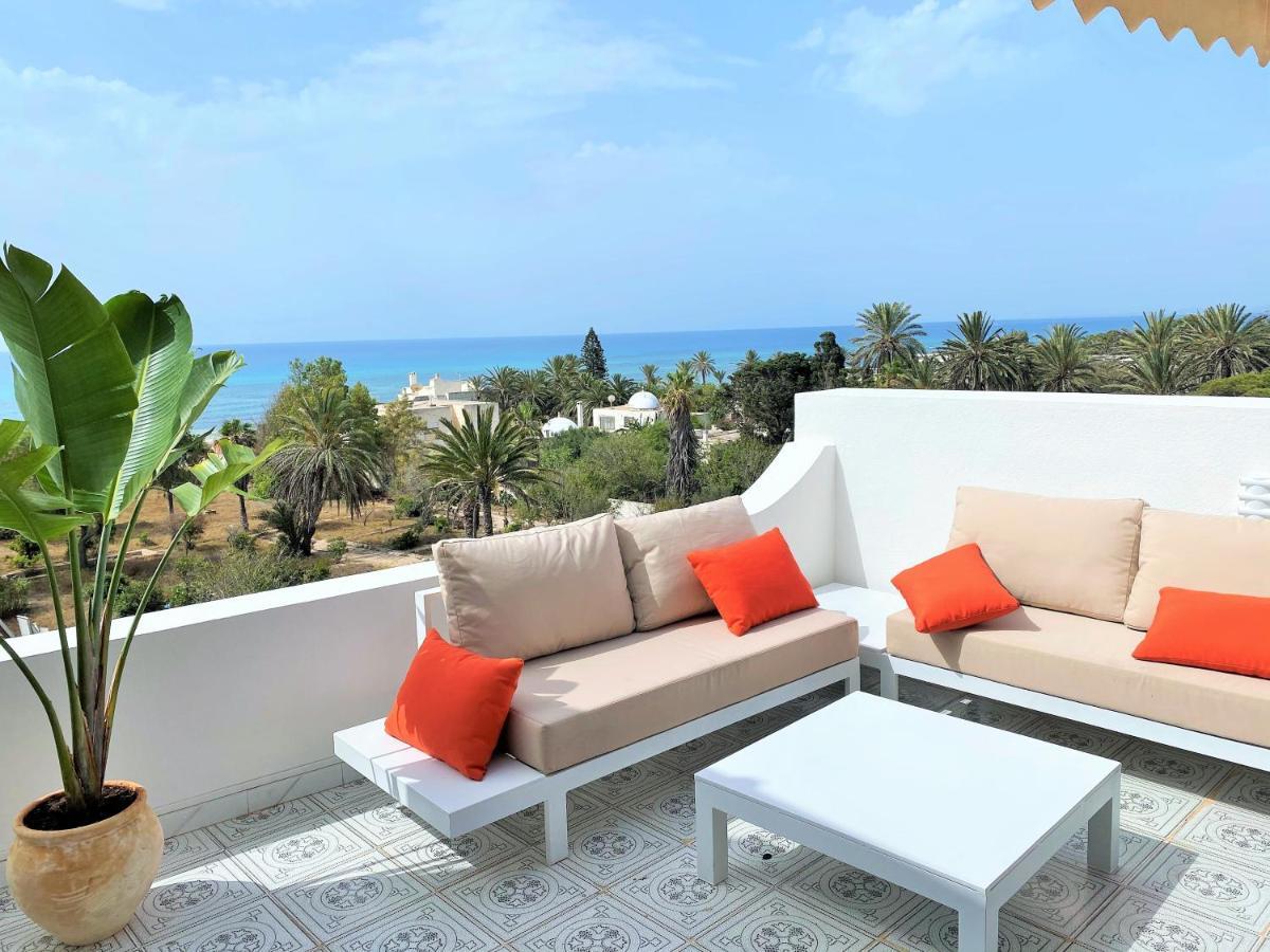 Roof Top Pied Dans L'Eau Panoramic View, 80 Meters From Seaside Hammamet Eksteriør billede